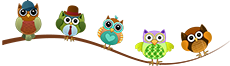 Volksschule Maskottchen Vögel Rechts 
